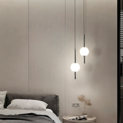 LED-Hänglampa med akrylkula – Dekorativt klart belysning för bostadsutrymmen
