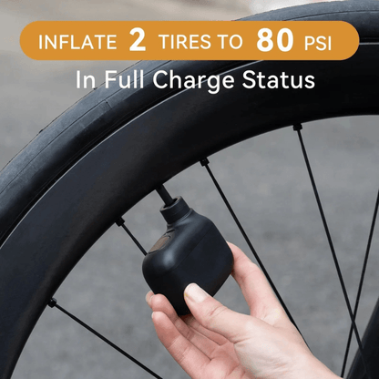 AIRCYCLE – Bärbar, batteridriven cykelpump med 100PSI för alla ventiler