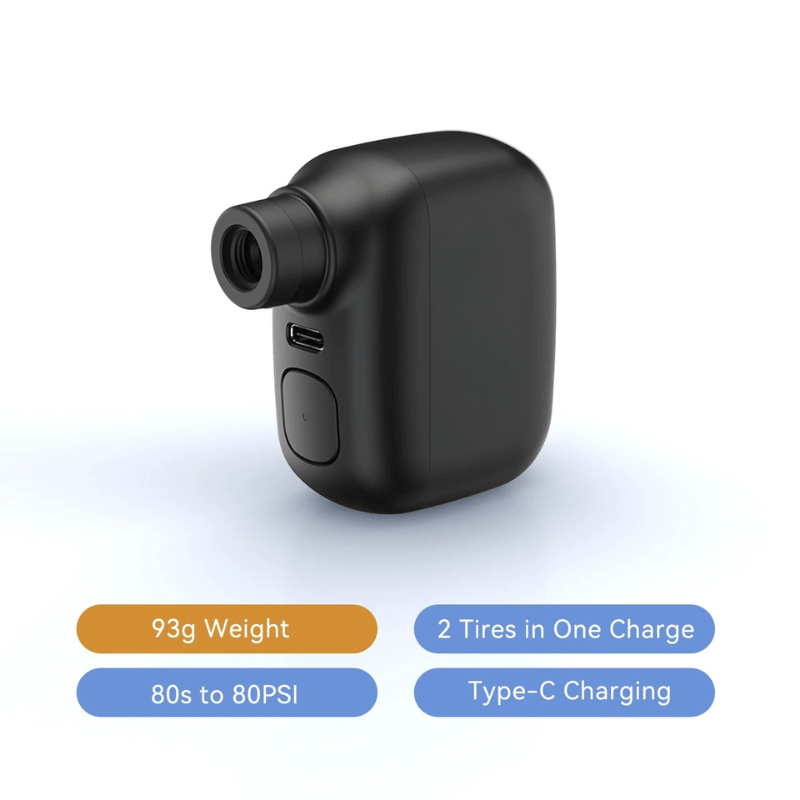 AIRCYCLE – Bärbar, batteridriven cykelpump med 100PSI för alla ventiler