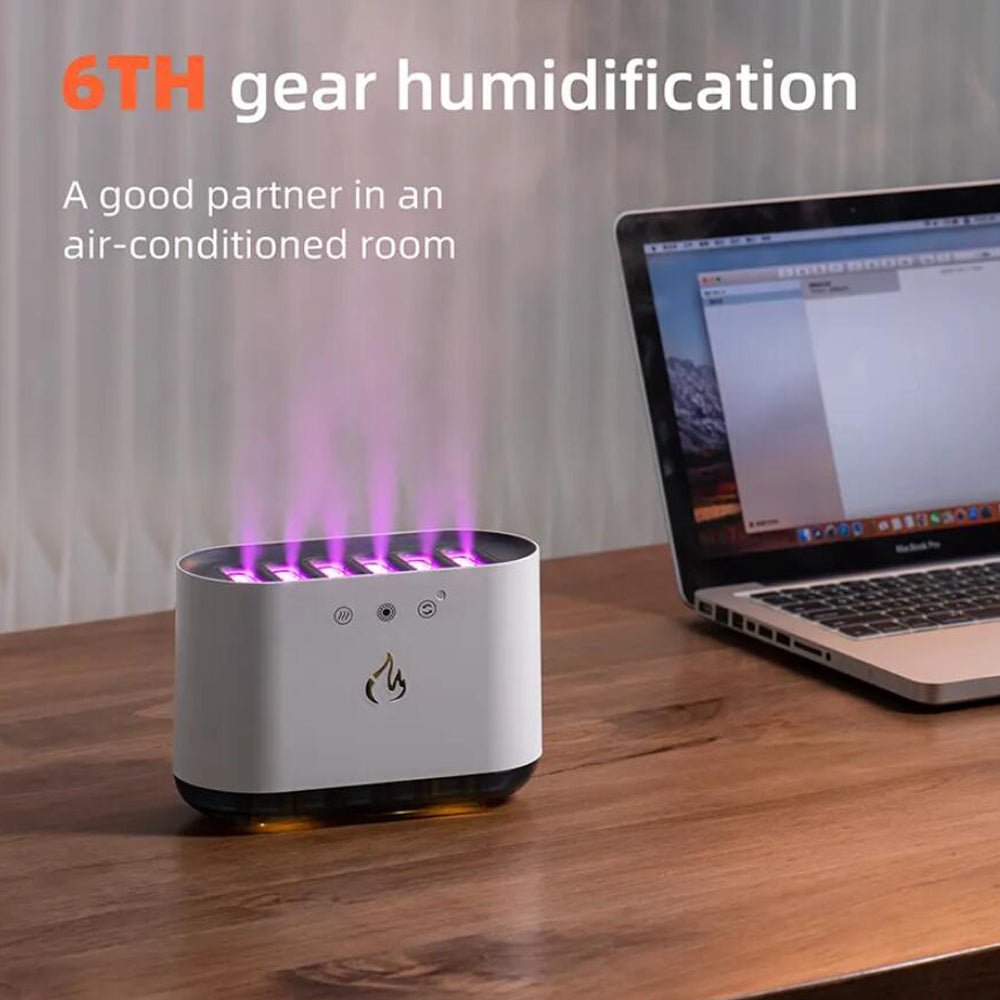 Airmist Pro - Ultraschall-luftfuktare med LED-ljus och 6 munstycken