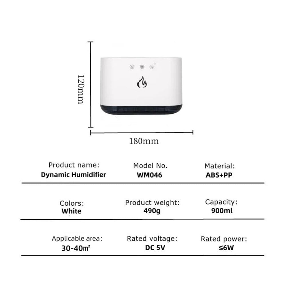Airmist Pro - Ultraschall-luftfuktare med LED-ljus och 6 munstycken