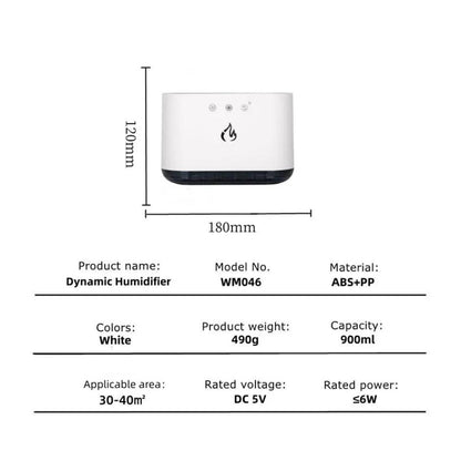 Airmist Pro - Ultraschall-luftfuktare med LED-ljus och 6 munstycken