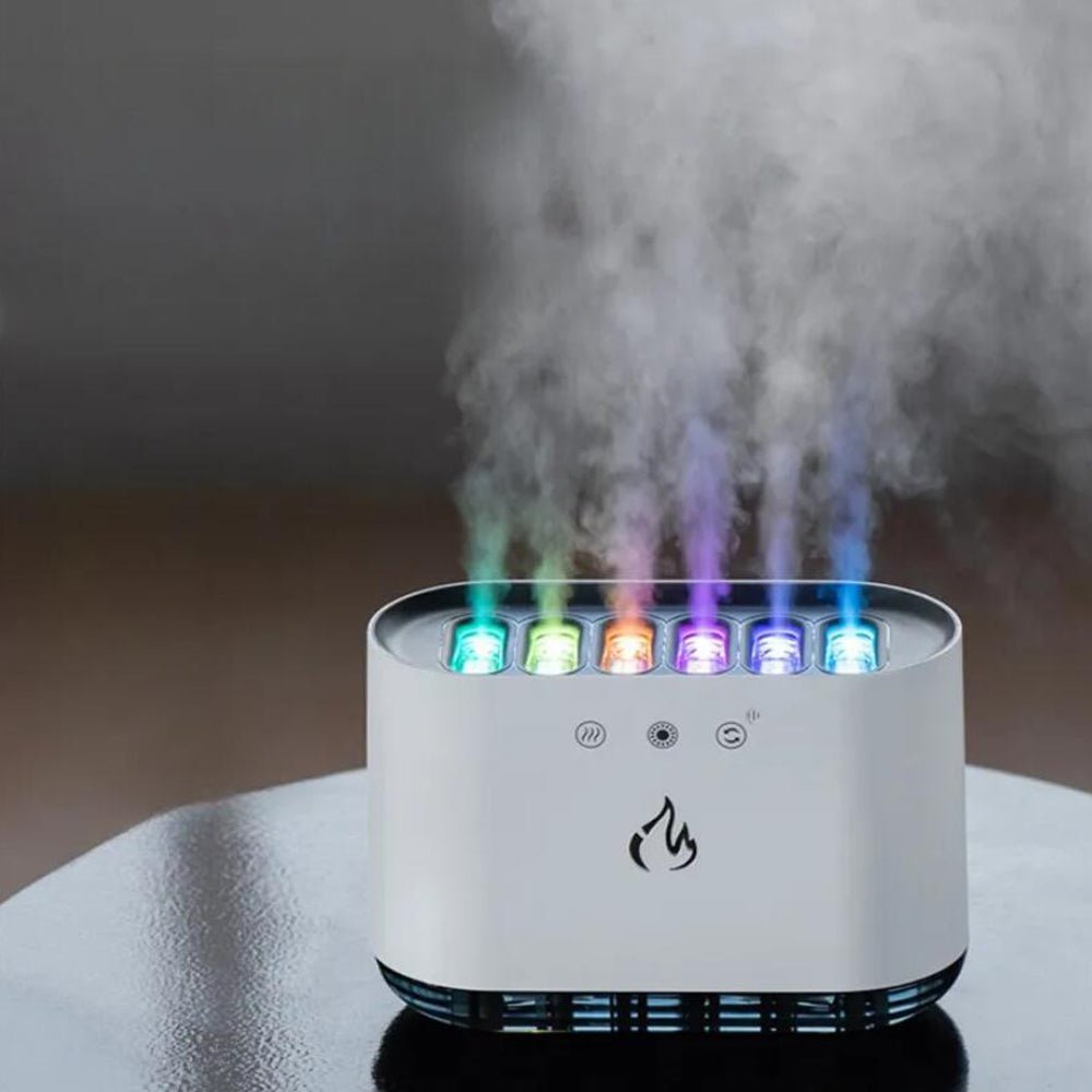 Airmist Pro - Ultraschall-luftfuktare med LED-ljus och 6 munstycken