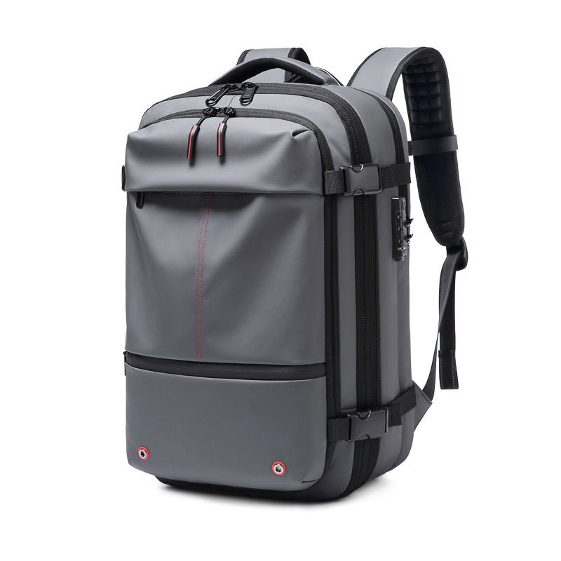 AIRTRAIL Ryggsäck - Komprimerbar reseryggsäck med 17,3&quot; laptopfack och vakuumkompression