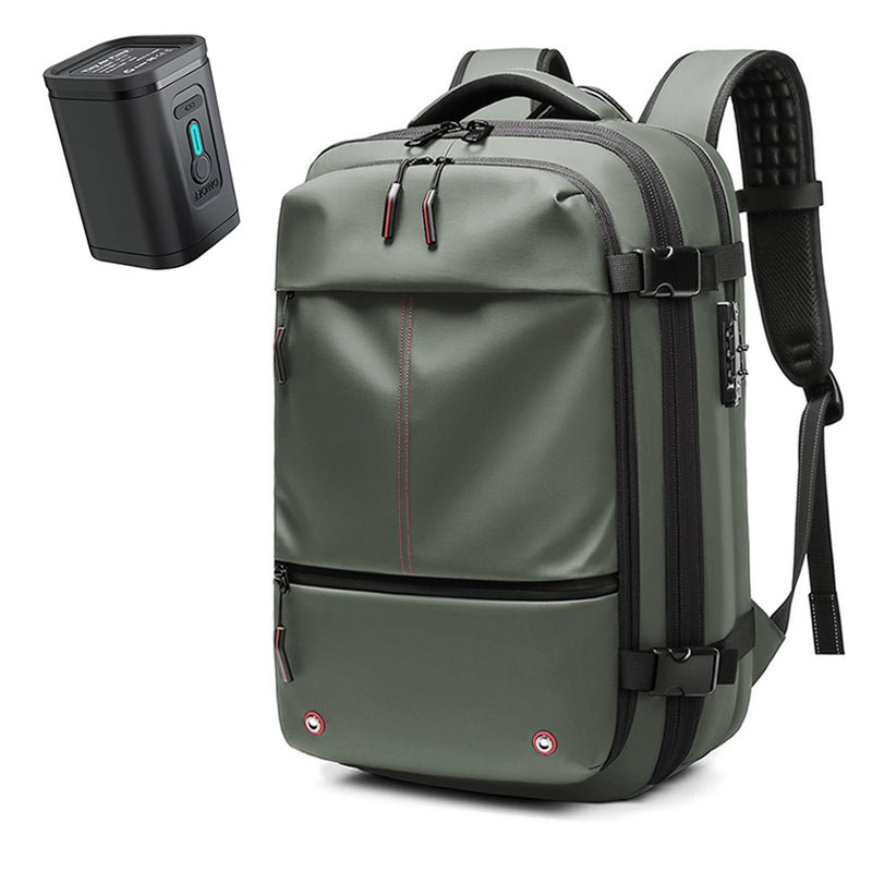 AIRTRAIL Ryggsäck - Komprimerbar reseryggsäck med 17,3&quot; laptopfack och vakuumkompression
