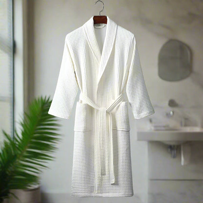LuxeWeave Badrock – Lätt unisex badrock med våffelstruktur