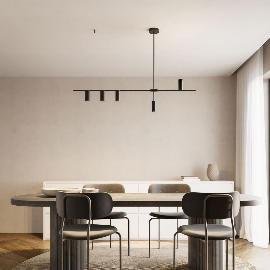 ÉléganceLuminaire - LED-hänglampa med justerbar längd och varmt ljus
