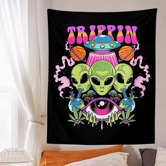Alien Vägghängande Tapestry - Jacquard 100% Polyester Dekor