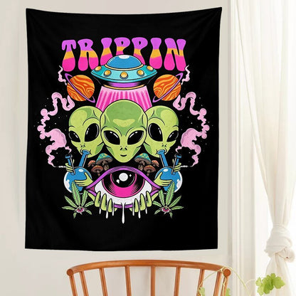 Alien Vägghängande Tapestry - Jacquard 100% Polyester Dekor