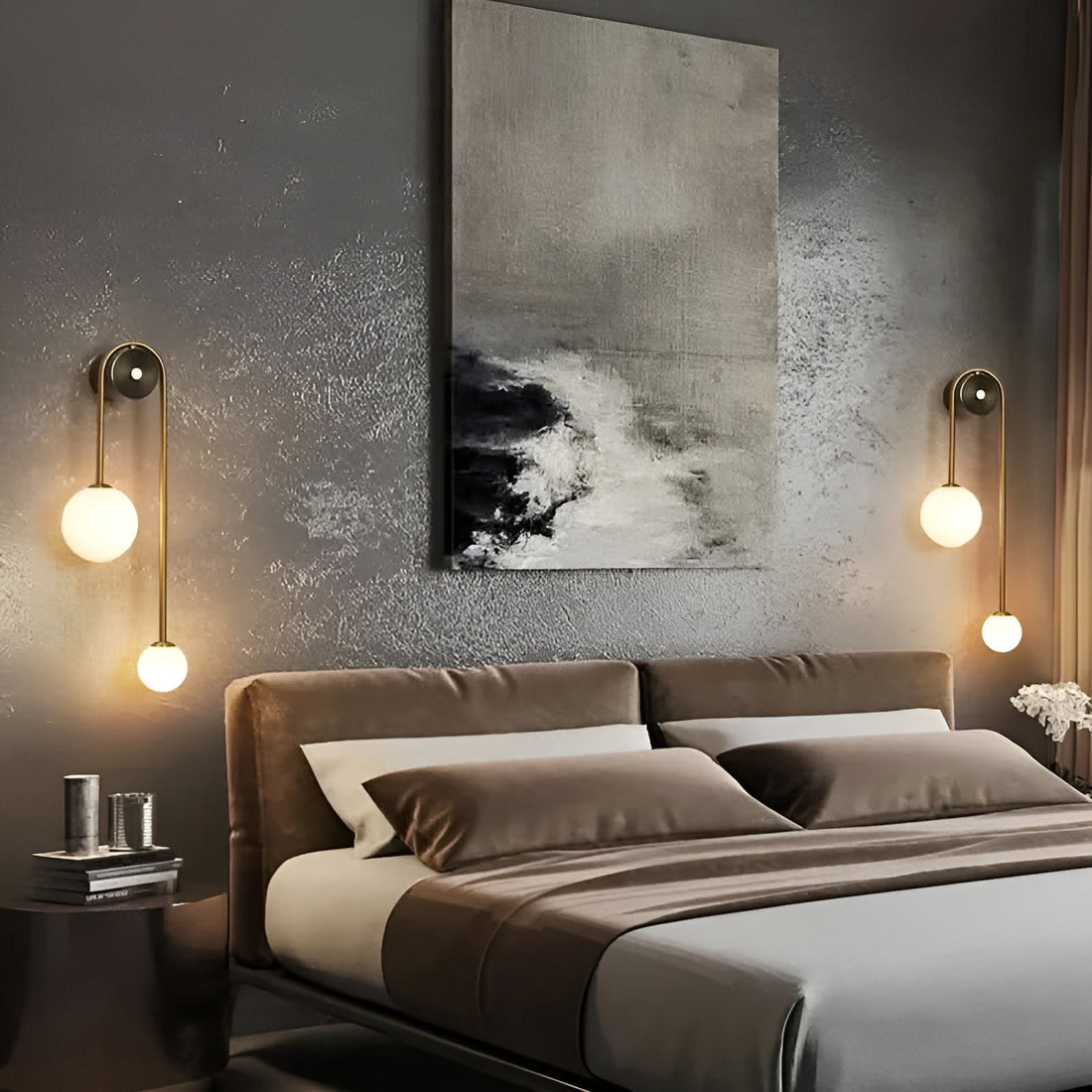 LuminSphere Light - Nordisk sängbord glasboll vägglampa