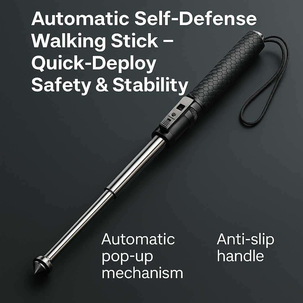 AllGuard Lager – Automatisk självförsvarspinne med stabilitetsstöd