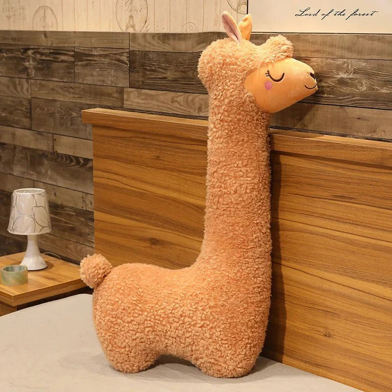 ALPACARESS – Mjukt plysch-alpacka-leksak 130cm för heminredning
