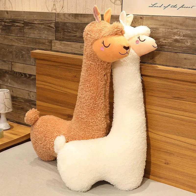ALPACARESS – Mjukt plysch-alpacka-leksak 130cm för heminredning