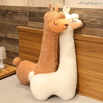 ALPACARESS – Mjukt plysch-alpacka-leksak 130cm för heminredning