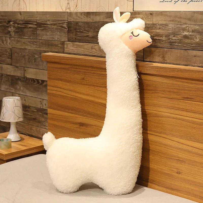 ALPACARESS – Mjukt plysch-alpacka-leksak 130cm för heminredning