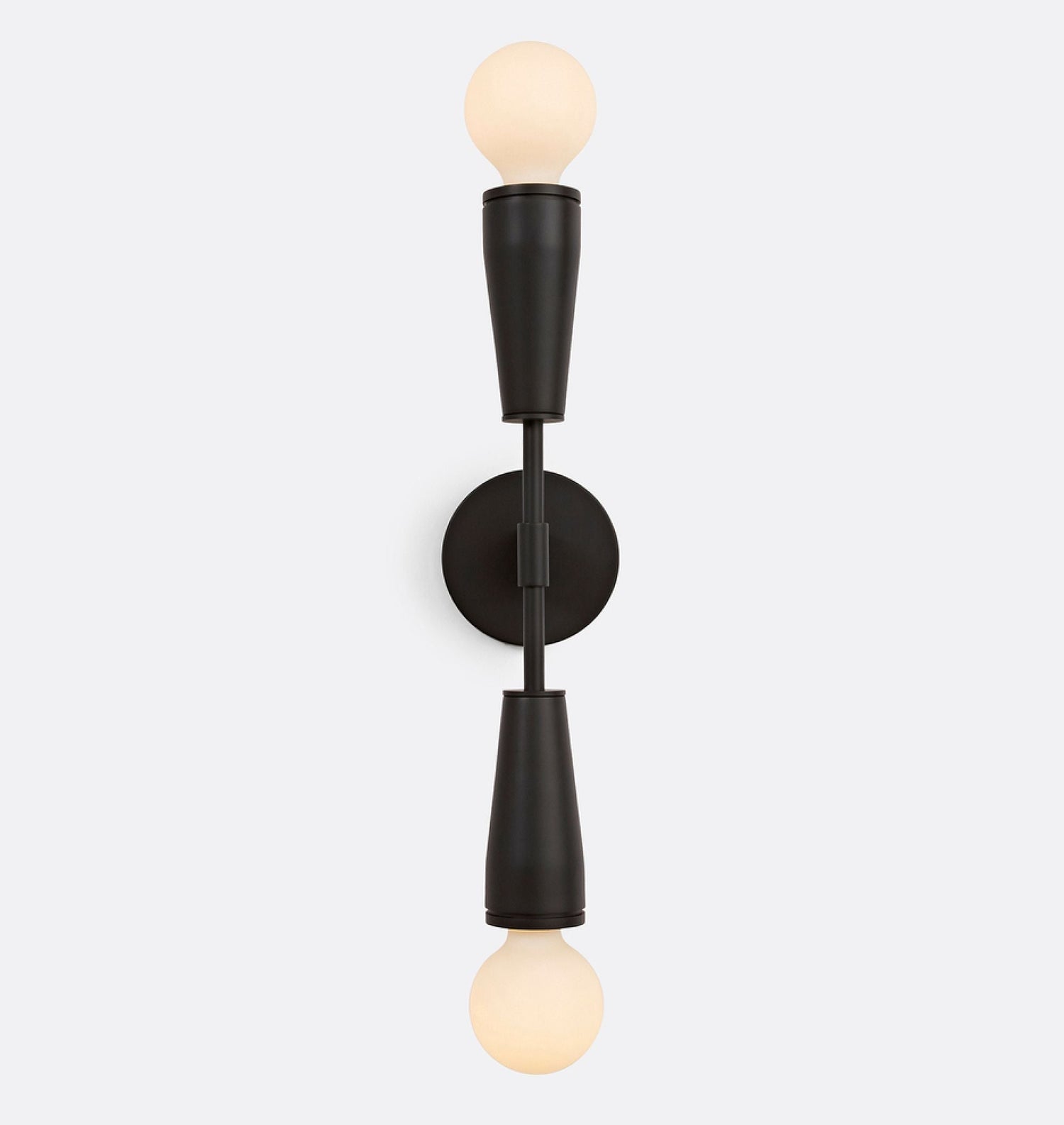 Tvåarmad glasvägglampa – Elegant retro-design med metall &amp; E27-fatning