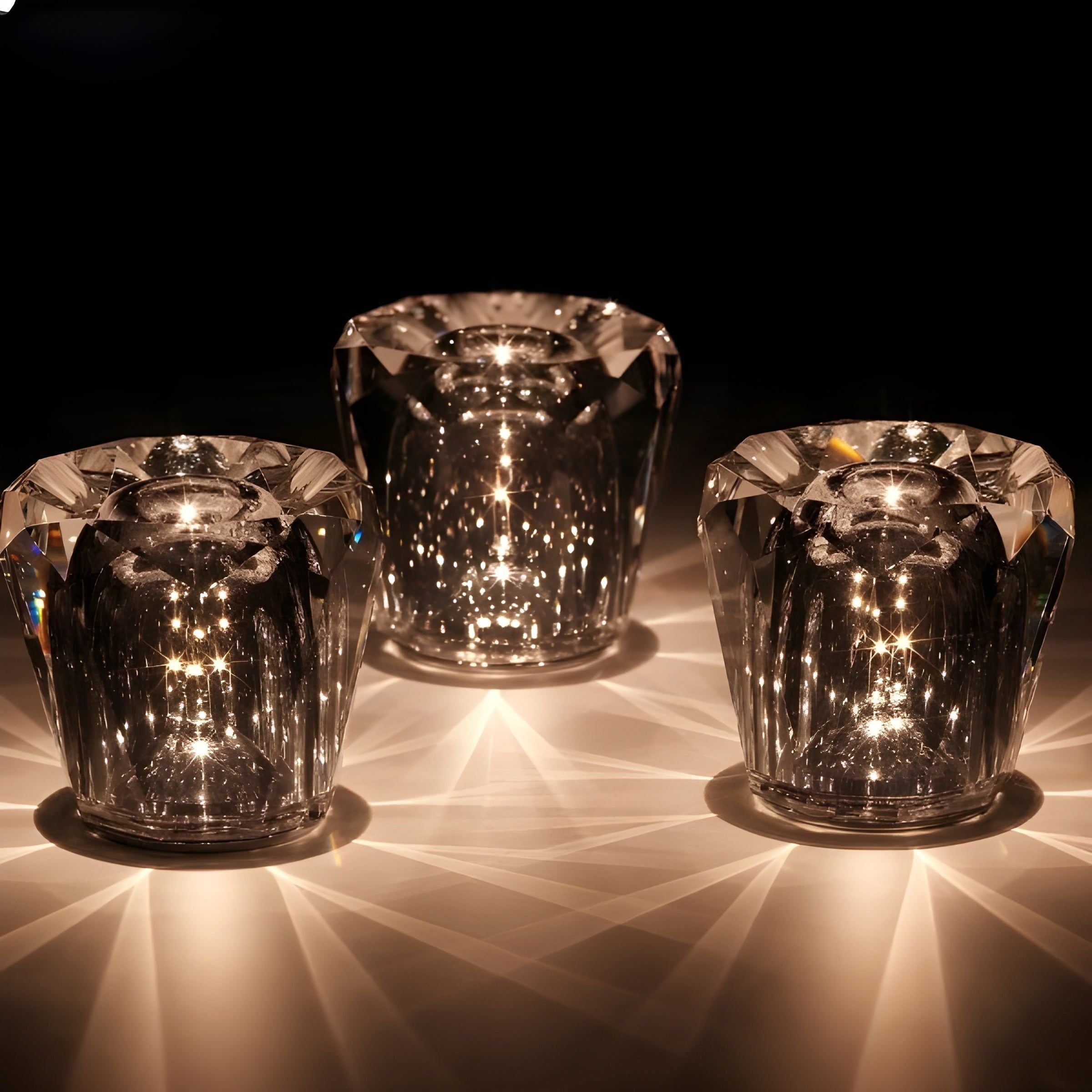 Kristall-LED-bordlampa – Uppladdningsbar &amp; Dekorativ | Elegant hemaccessoar