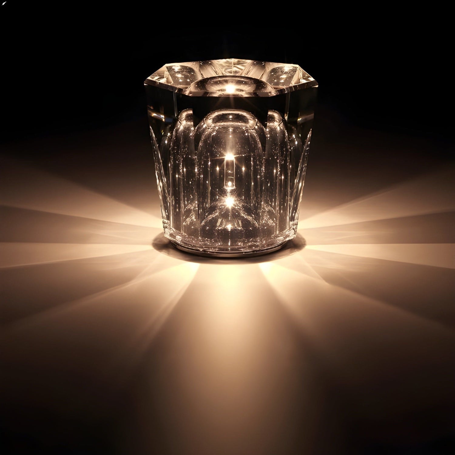 Kristall-LED-bordlampa – Uppladdningsbar &amp; Dekorativ | Elegant hemaccessoar