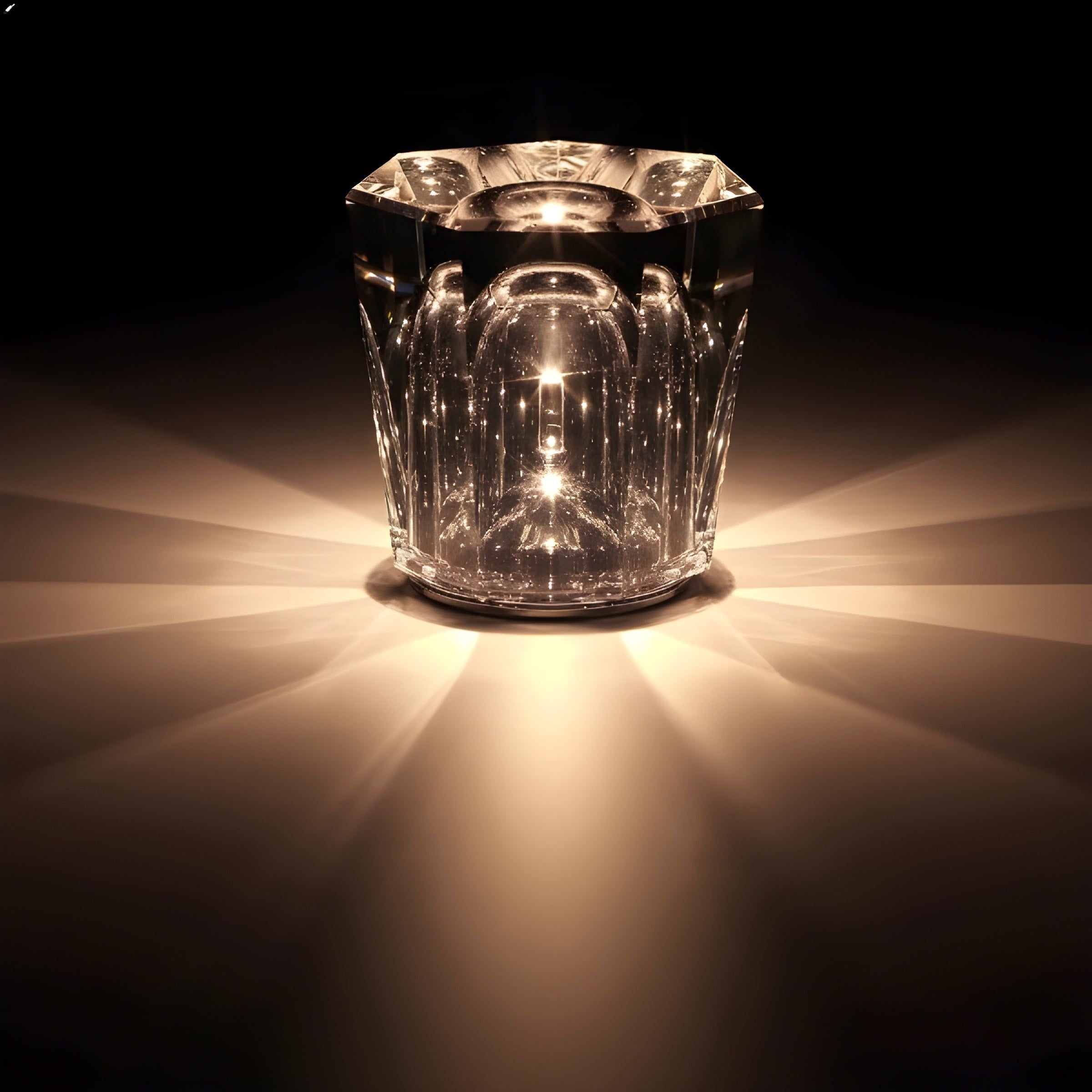Kristall-LED-bordlampa – Uppladdningsbar &amp; Dekorativ | Elegant hemaccessoar