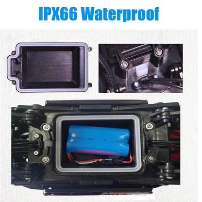 Fjärrkontrollad amfibisk terrängbil leksak