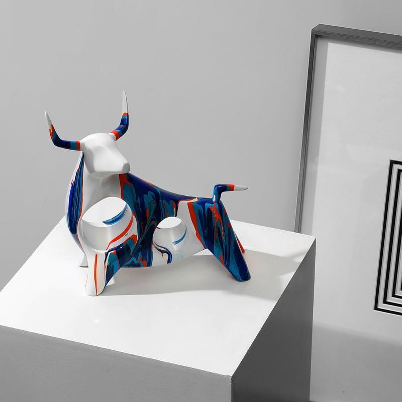 Anchor Bull Skulptur Dekorativ Har Konst för Modern Heminredning