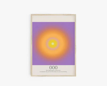 Ängelnummer Andliga Affischer Canvas Modern väggkonst