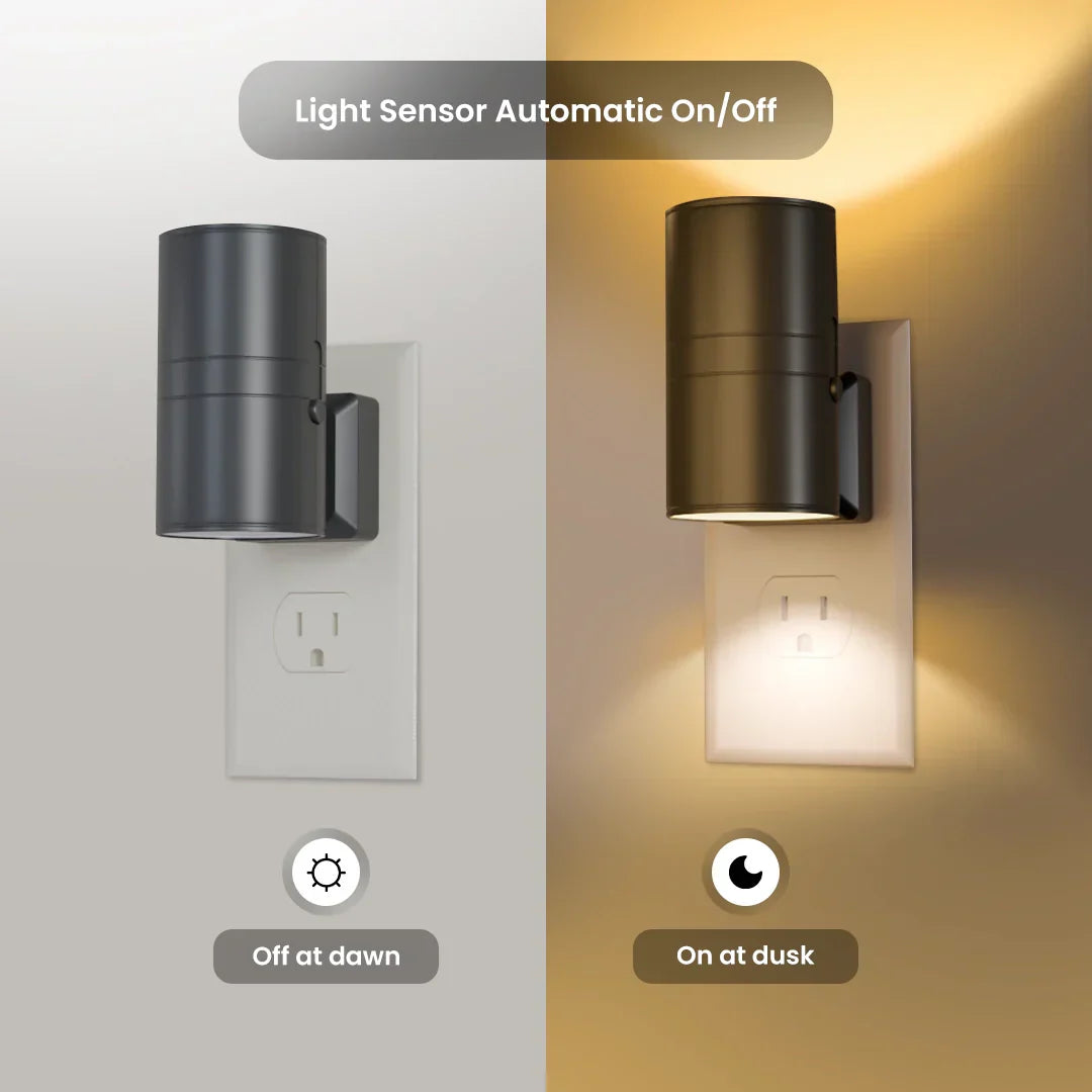 Royaleva Dimmbar Plug-In Nattljus med Rörelsesensor - 2Pcs LED-ljus för Sovrum, Hallar och Trappor