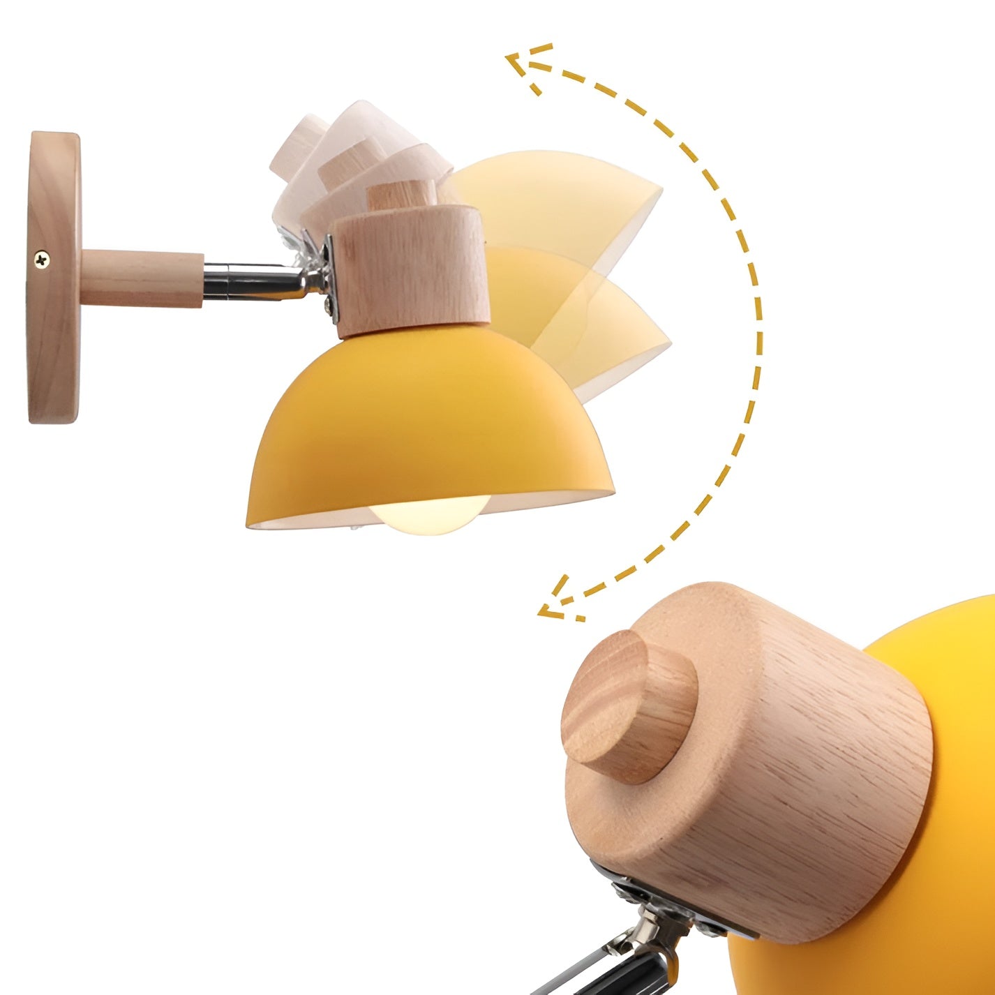 LED-läsarlampa för väggen – vridbar och elegant | Lämplig för sängen