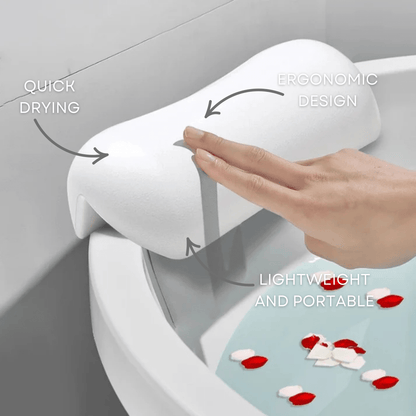 AquaCloud Premium-badkudde - Ergonomiskt nack- och huvudstöd för spa-liknande avkoppling hemma