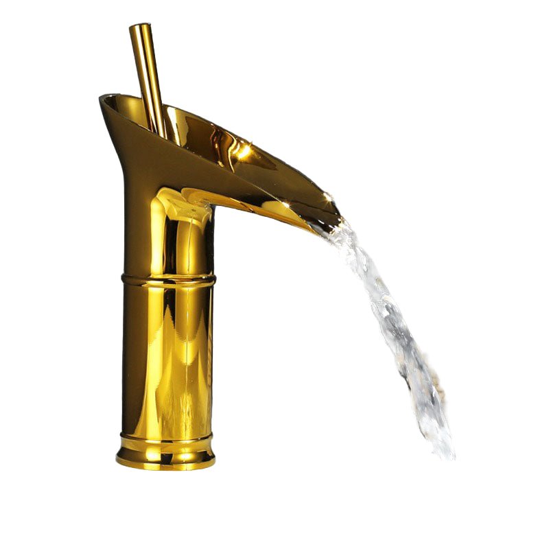 AquaFalls – Antik vattenfall handfat kran i mässing med bronsfinish