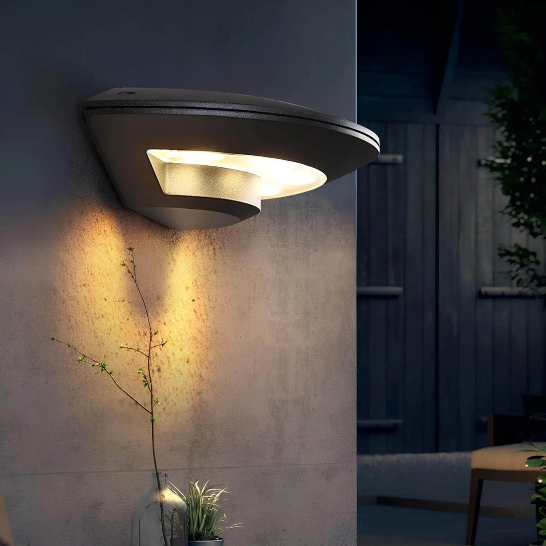 Carvallo Modern Utomhusvägglampa | Väderbeständig &amp; Energieffektiv | Varmt Ljus &amp; Enkelt Montage | 24,5×12,5×6,5 cm