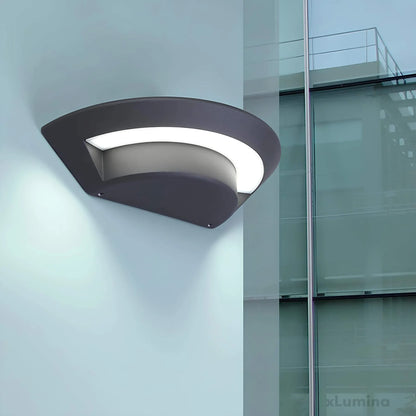 Carvallo Modern Utomhusvägglampa | Väderbeständig &amp; Energieffektiv | Varmt Ljus &amp; Enkelt Montage | 24,5×12,5×6,5 cm