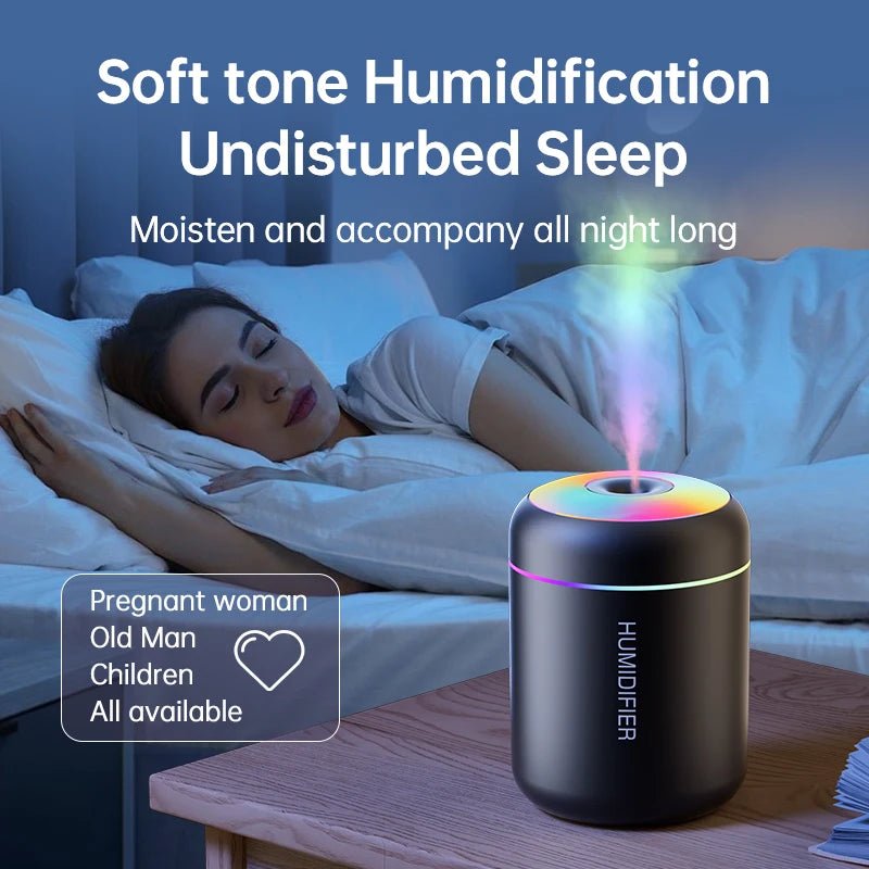 AromaMist Mini – 180ml USB Luftfuktare med LED-belysning