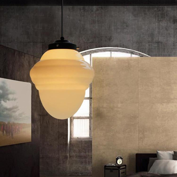 ArtCreativ | Art Deco Mjölkglas Hänglampa för Vintage Inrednings Charm