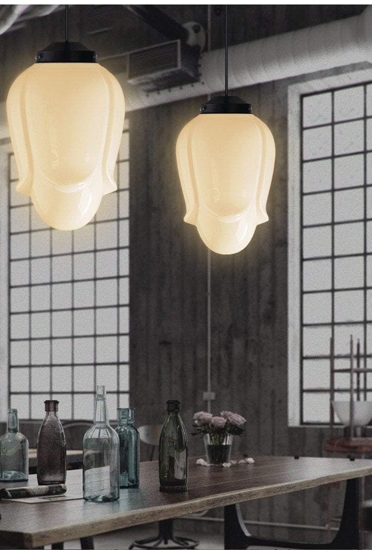 ArtCreativ | Art Deco Mjölkglas Hänglampa för Vintage Inrednings Charm