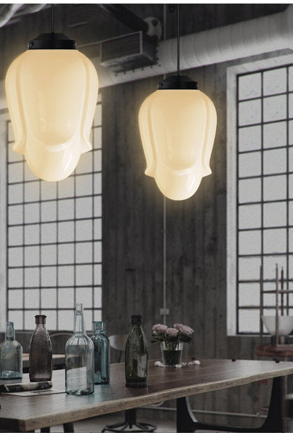 ArtCreativ | Art Deco Mjölkglas Hänglampa för Vintage Inrednings Charm