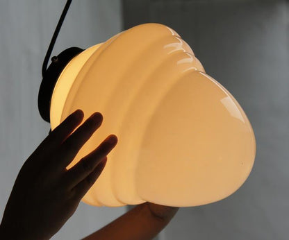 ArtCreativ | Art Deco Mjölkglas Hänglampa för Vintage Inrednings Charm