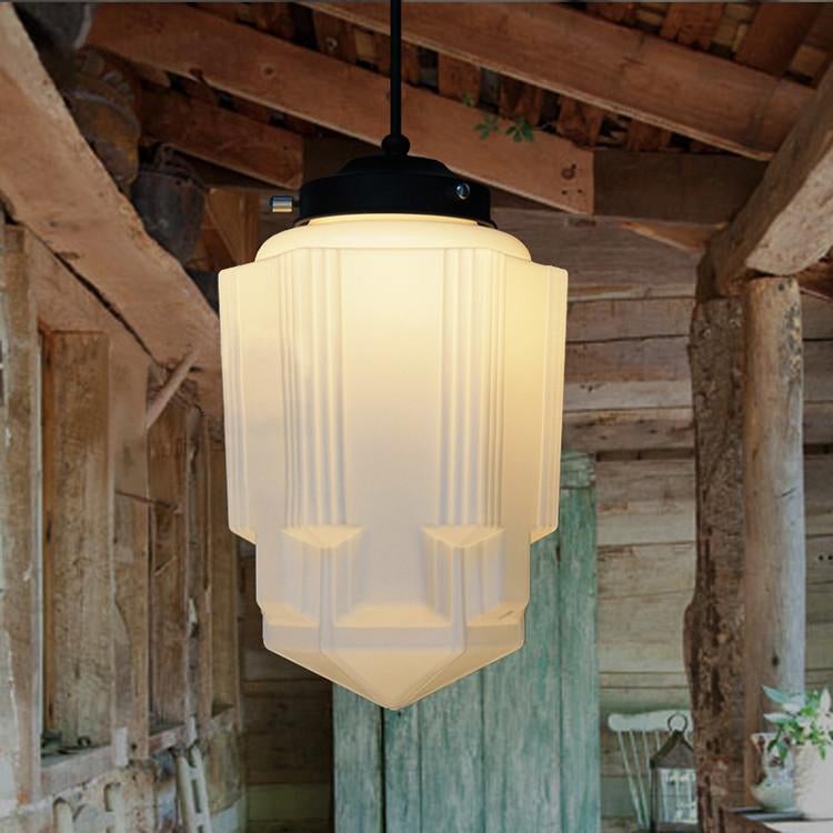 ArtCreativ | Art Deco Mjölkglas Hänglampa för Vintage Inrednings Charm
