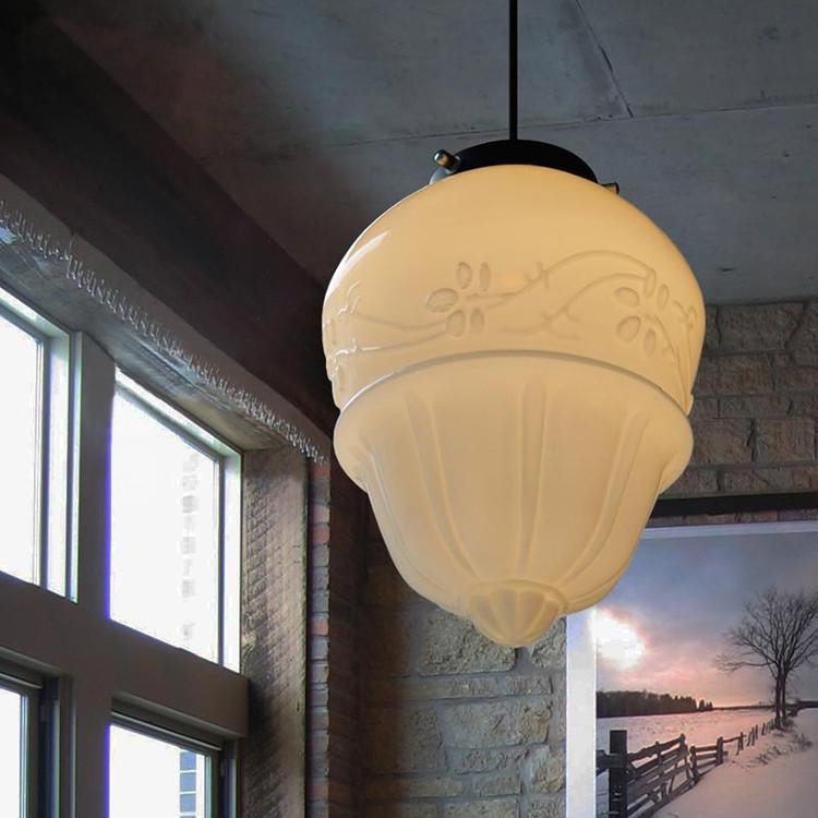 ArtCreativ | Art Deco Mjölkglas Hänglampa för Vintage Inrednings Charm