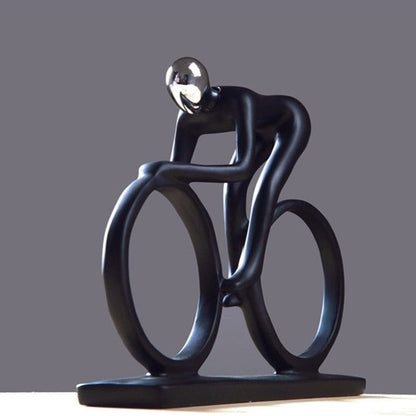 ArtCreativ | Nordisk Abstrakt Cyklist Skulptur - Unik Heminredningsdetalj