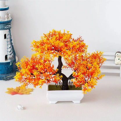 Konstgjord Potted Bonsai-träd - Realistisk Plast Dekor