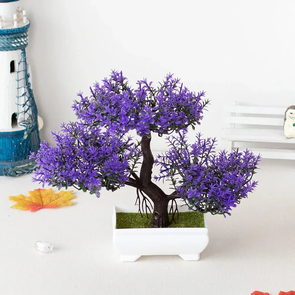 Konstgjord Potted Bonsai-träd - Realistisk Plast Dekor
