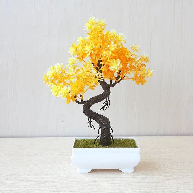 Konstgjord Potted Bonsai-träd - Realistisk Plast Dekor