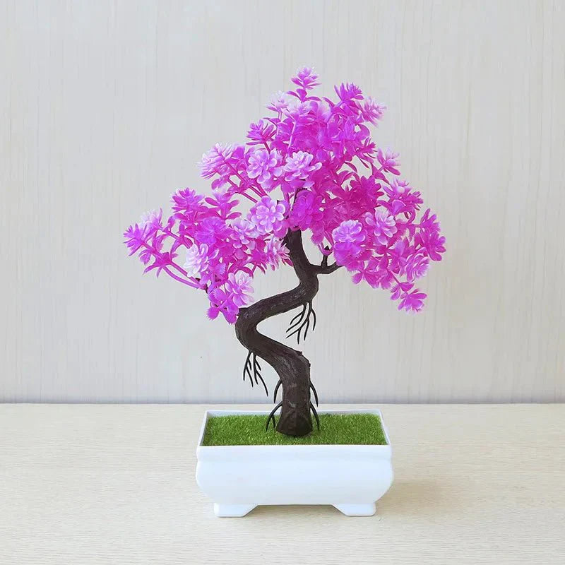 Konstgjord Potted Bonsai-träd - Realistisk Plast Dekor