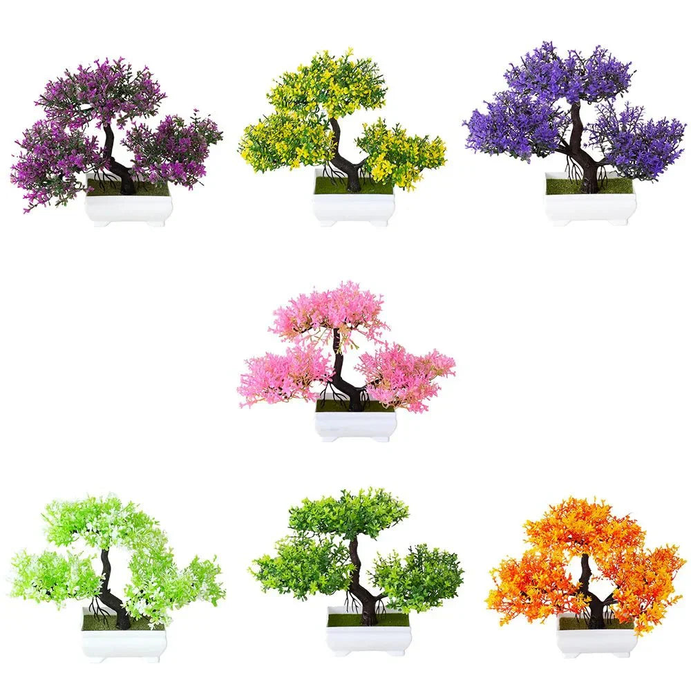 Konstgjord Potted Bonsai-träd - Realistisk Plast Dekor