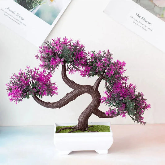 Konstgjord Potted Bonsai-träd - Realistisk Plast Dekor