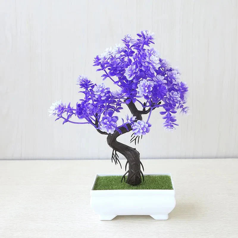 Konstgjord Potted Bonsai-träd - Realistisk Plast Dekor