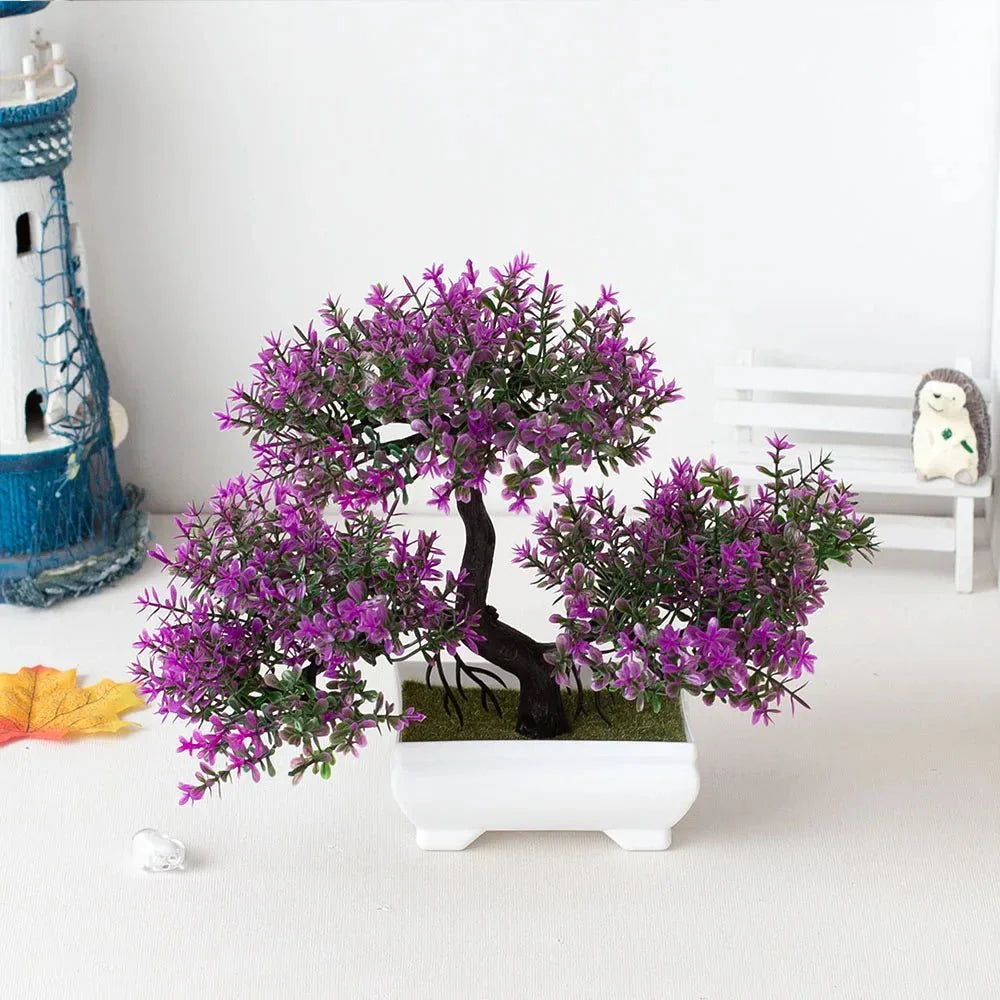 Konstgjord Potted Bonsai-träd - Realistisk Plast Dekor