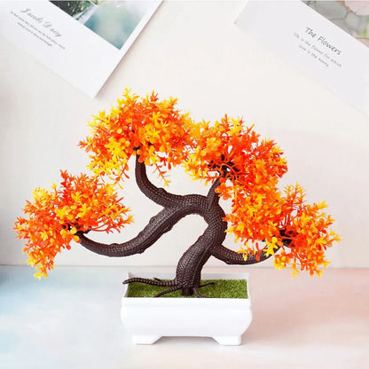 Konstgjord Potted Bonsai-träd - Realistisk Plast Dekor