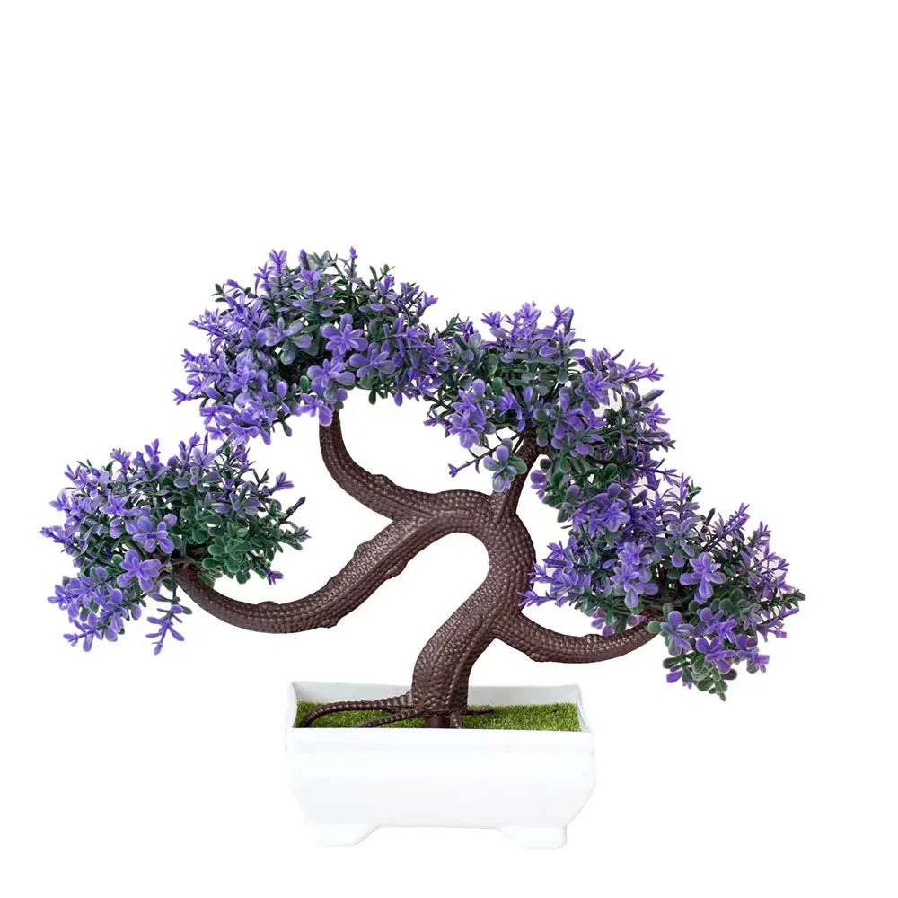 Konstgjord Potted Bonsai-träd - Realistisk Plast Dekor
